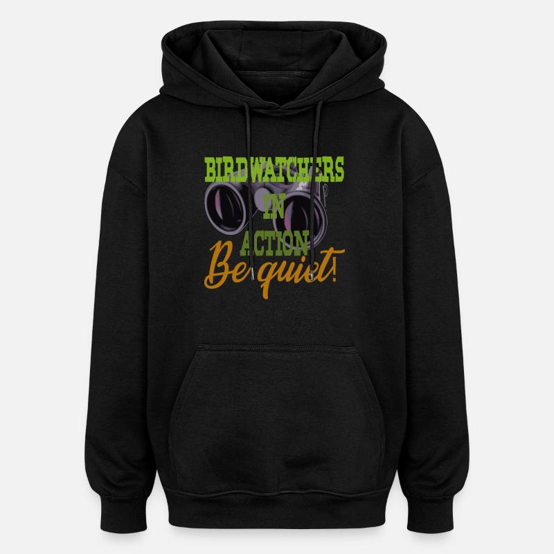 Observation des oiseaux Ornithologie - Sweat à capuche oversize unisexe - noir