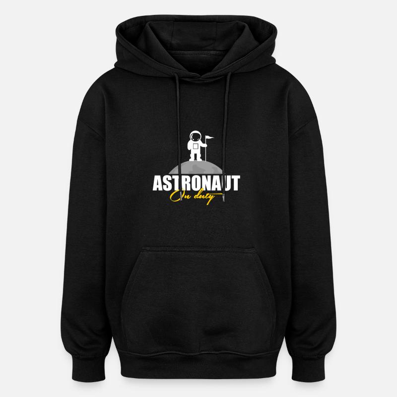 Astronaut im Einsatz Geschenk - Oversized Unisex Hoodie - Schwarz