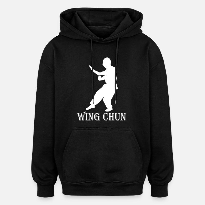 chemise cadeau chun aile - Sweat à capuche oversize unisexe - noir