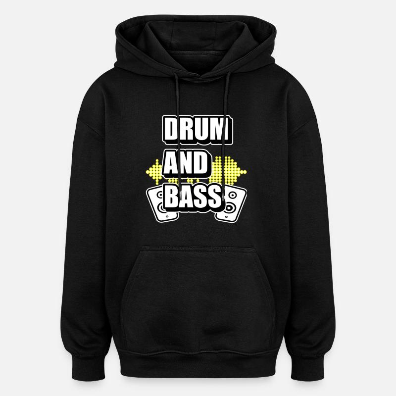 Drum and Bass, Musik DNB - Oversized Unisex Hoodie - Schwarz