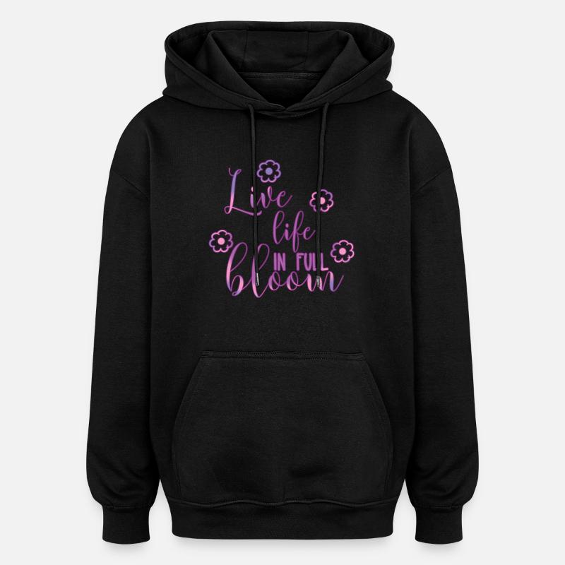 ressort - Sweat à capuche oversize unisexe - noir