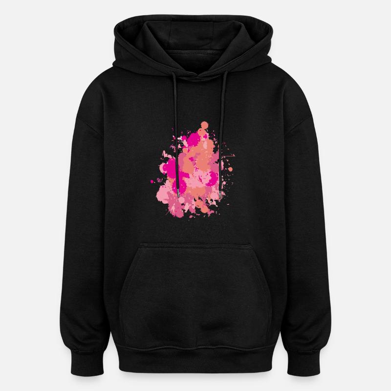 Farbklecks - Oversized Unisex Hoodie - black