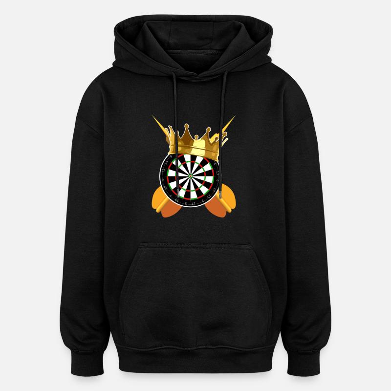 Fléchettes Fléchettes Fléchettes - Sweat à capuche oversize unisexe - noir