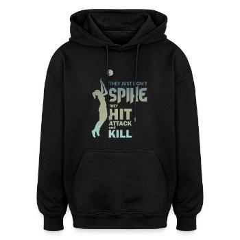 pallavolo - Felpa con cappuccio unisex oversize - nero - Fronte - Noah (186cm)