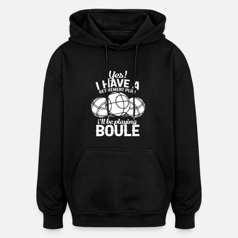 Régime de retraite Boule - Sweat à capuche oversize unisexe - noir