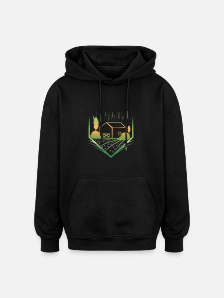 Farm farm - Oversized Unisex Hoodie - black