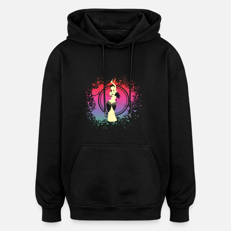 Conception de danse du ventre - Sweat à capuche oversize unisexe - noir