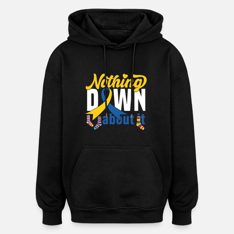 Down Syndrom Socke Geschenk - Oversized Unisex Hoodie - Schwarz