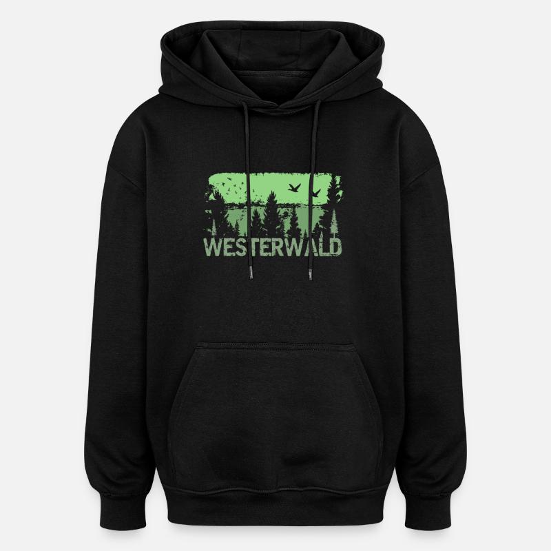 Westerwald - Oversized Unisex Hoodie - black