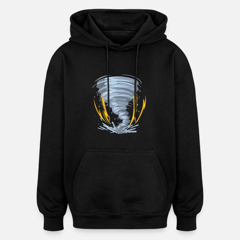 Tornado Hurricane Windsturm Geschenkidee - Oversized Unisex Hoodie - Schwarz