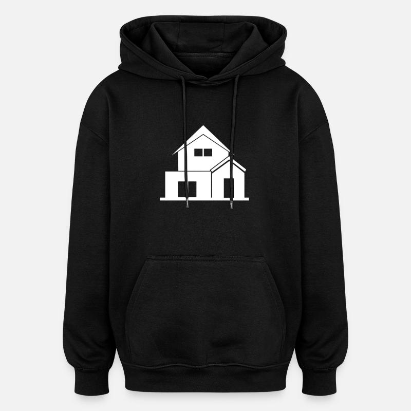 Maison Blanche - Sweat à capuche oversize unisexe - noir