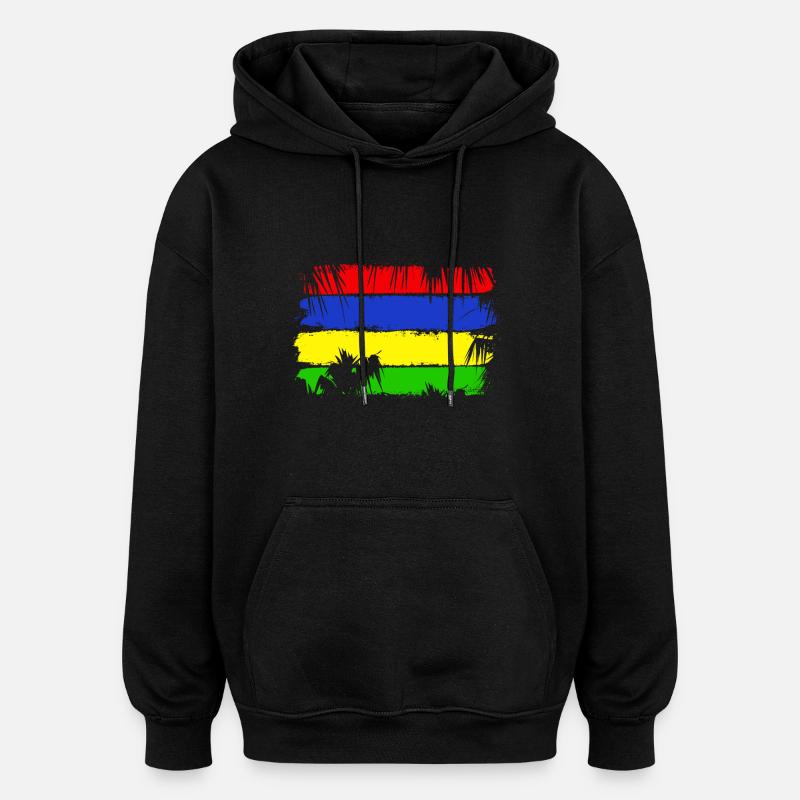 Mauritius Flagge - Oversized Unisex Hoodie - Schwarz