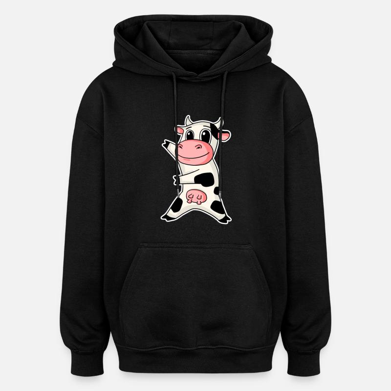 Bébé vache - Sweat à capuche oversize unisexe - noir