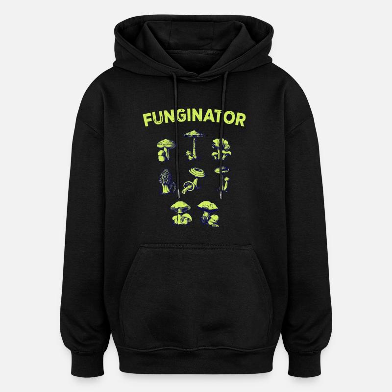 Fonginateur Champignons Champignons Champignons Cuedeur champignons - Sweat à capuche oversize unisexe - noir