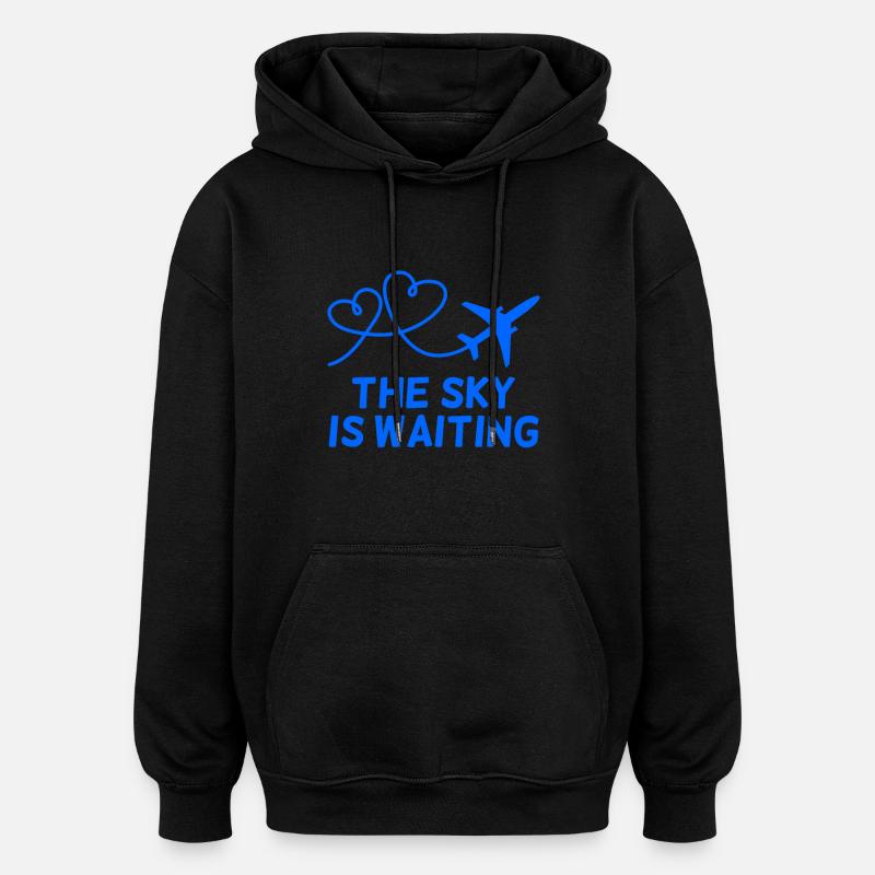 Flugzeug Pilot Spruch Geschenk - Oversized Unisex Hoodie - Schwarz