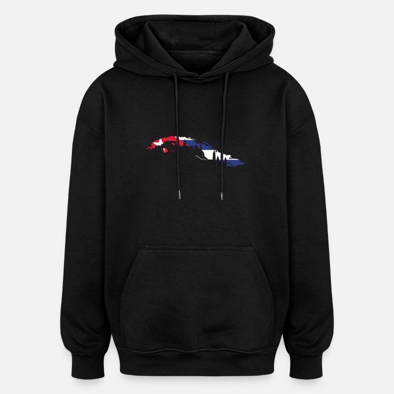 Cuba Flagge - Oversized Unisex Hoodie - Schwarz
