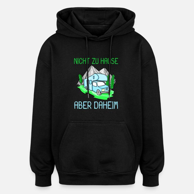 Wohnmobil Camping Camper - Oversized Unisex Hoodie - Schwarz