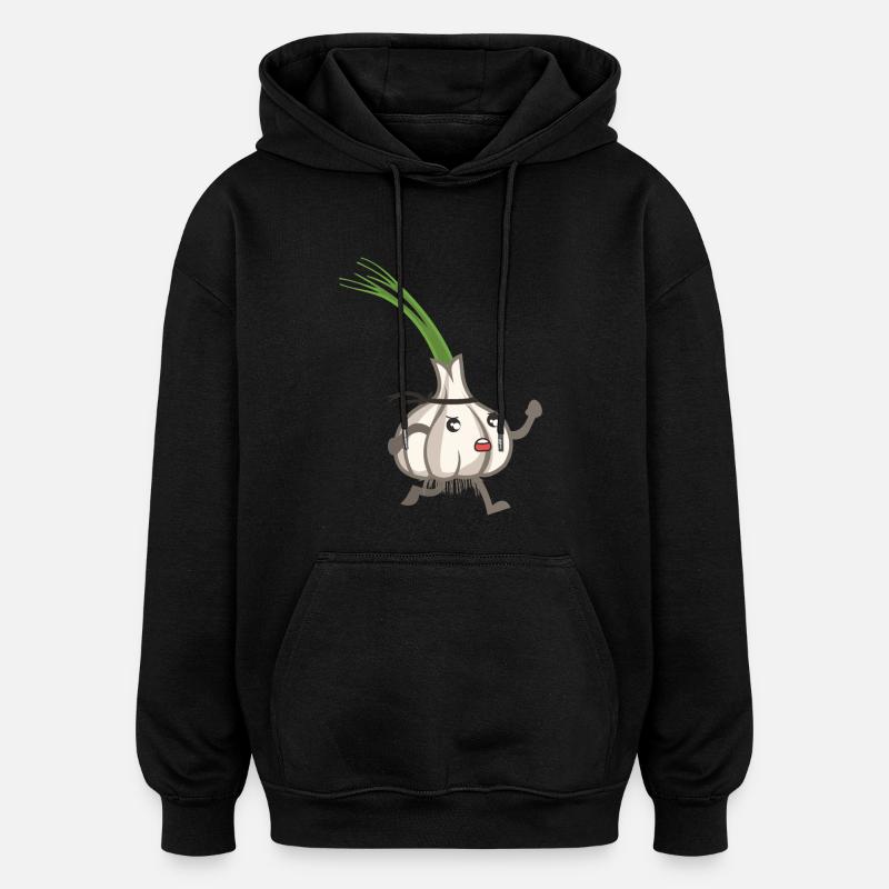 Ail cool - Sweat à capuche oversize unisexe - noir