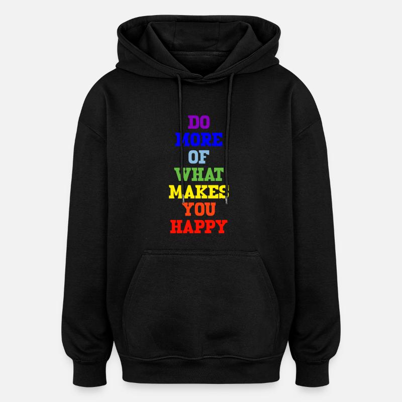 peace regenbogen - Oversized Unisex Hoodie - Schwarz
