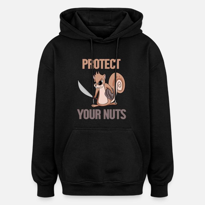 Lustiges Eichhörnchen Geschenk - Oversized Unisex Hoodie - Schwarz