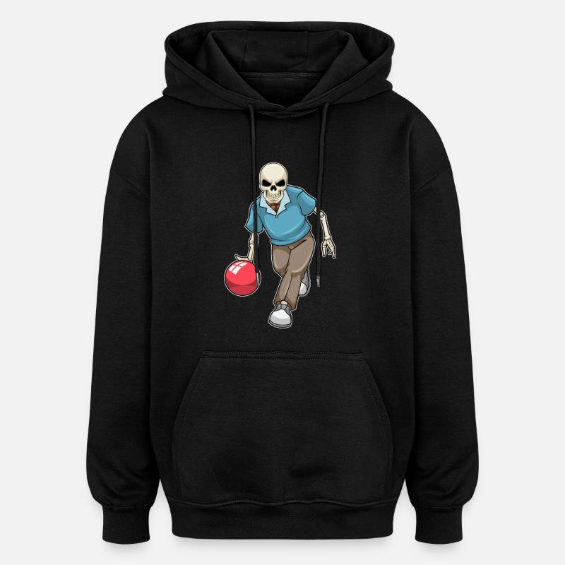 Skelett Bowling Bowlingkugel - Oversized Unisex Hoodie - Schwarz