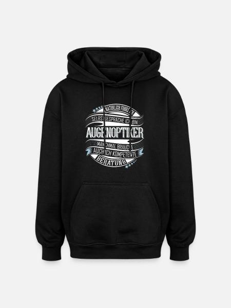 Augenoptiker - Oversized Unisex Hoodie - Schwarz