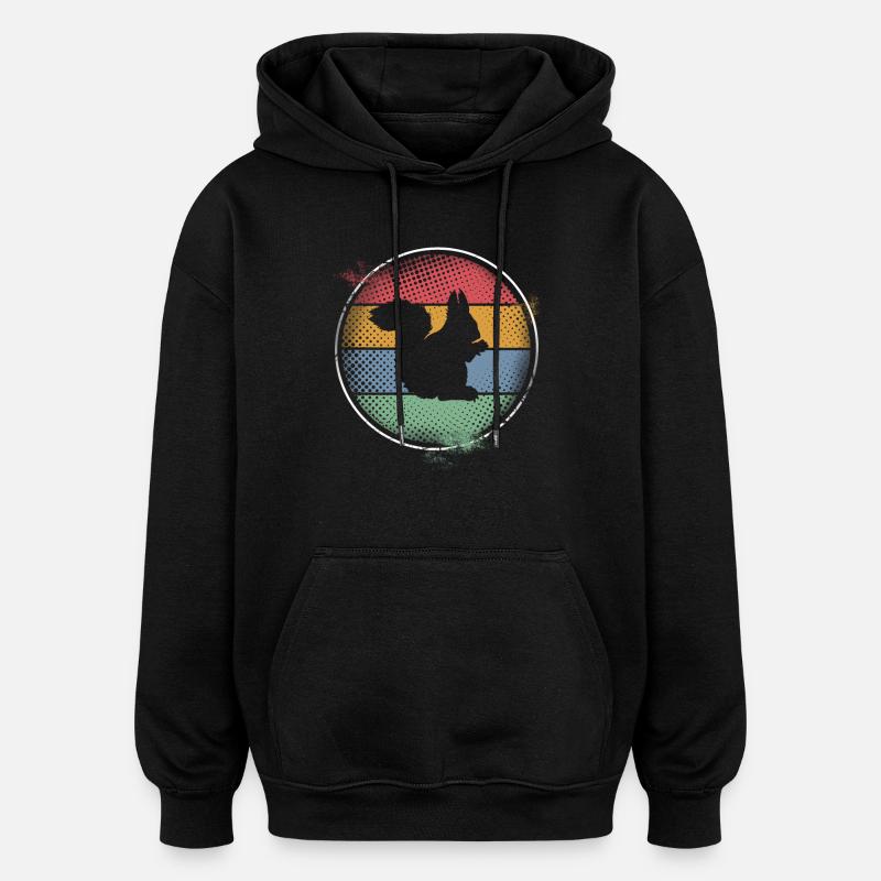 Eichhörnchen - Oversized Unisex Hoodie - Schwarz