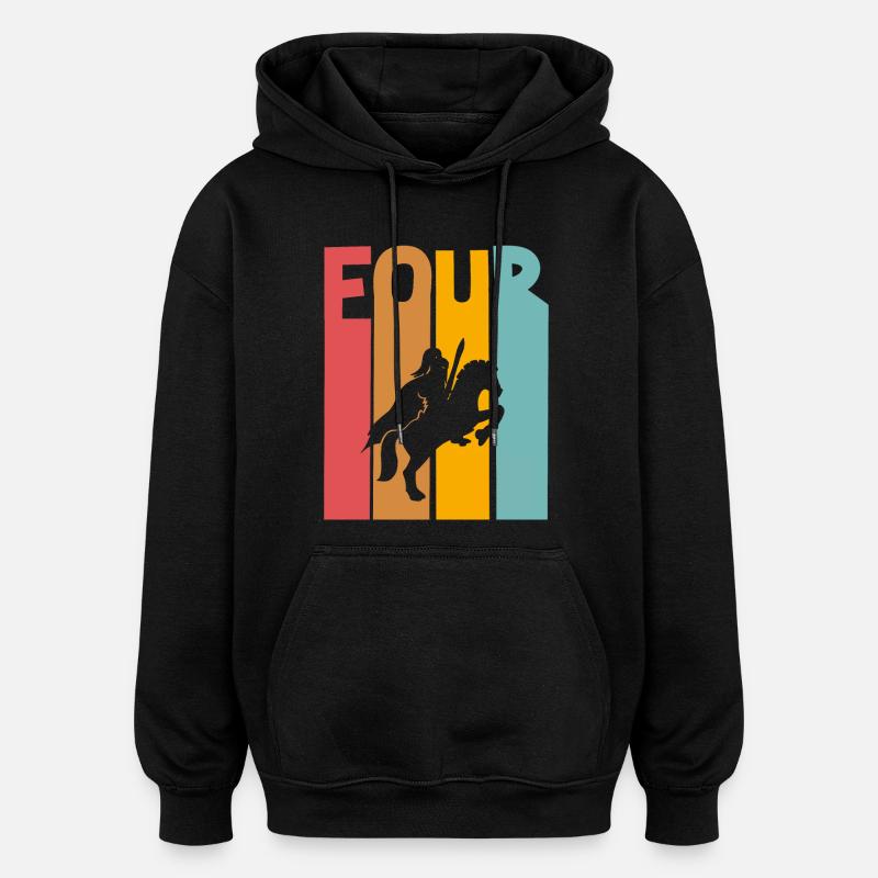 4 Jahre Ritter Kinder - Oversized Unisex Hoodie - Schwarz