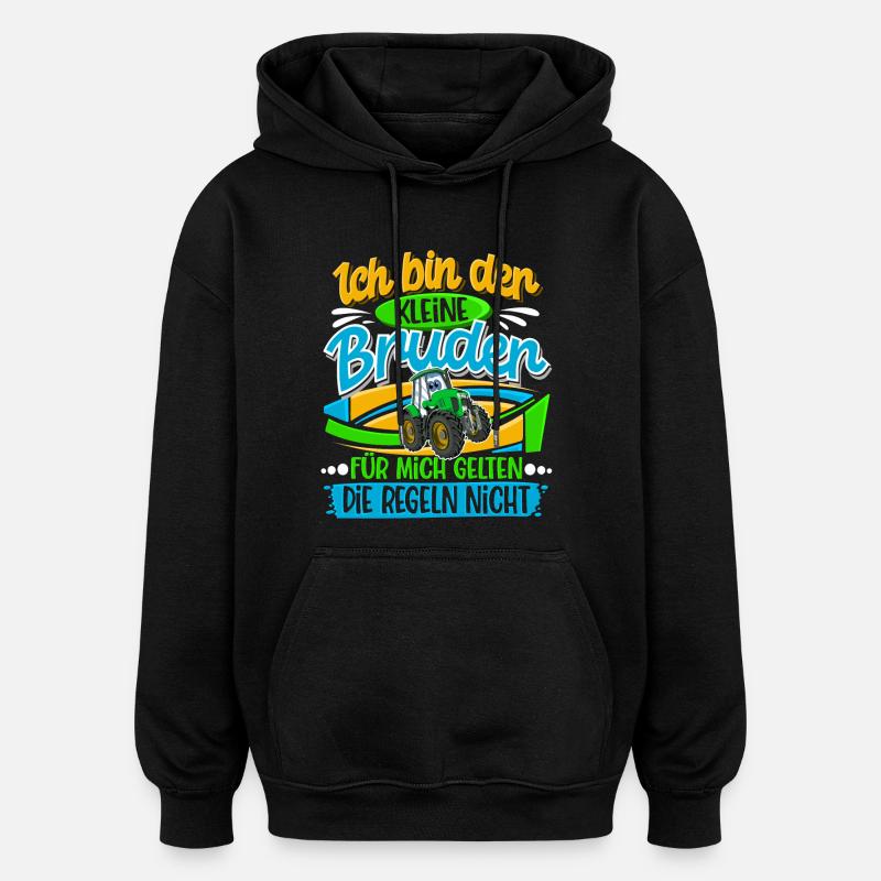 Traktor Kleiner Bruder - Oversized Unisex Hoodie - Schwarz