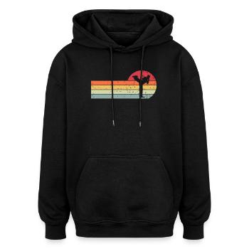 Karate - Oversized Unisex Hoodie - Schwarz - Vorne - Noah (186cm)