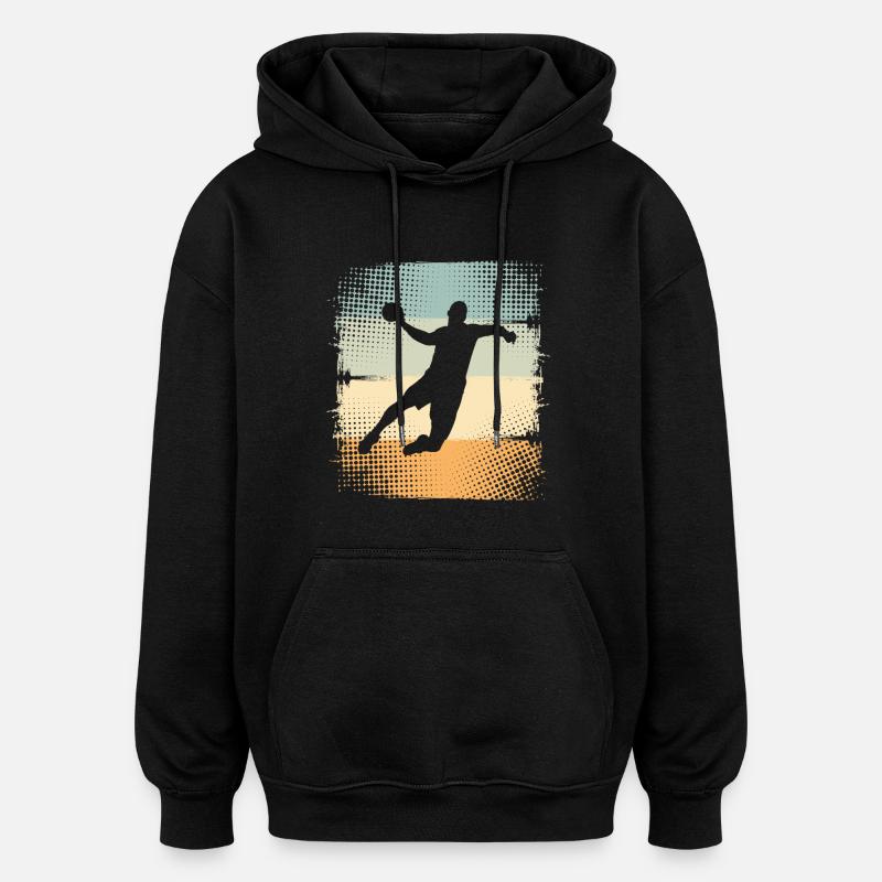 Handball - Sweat à capuche oversize unisexe - noir