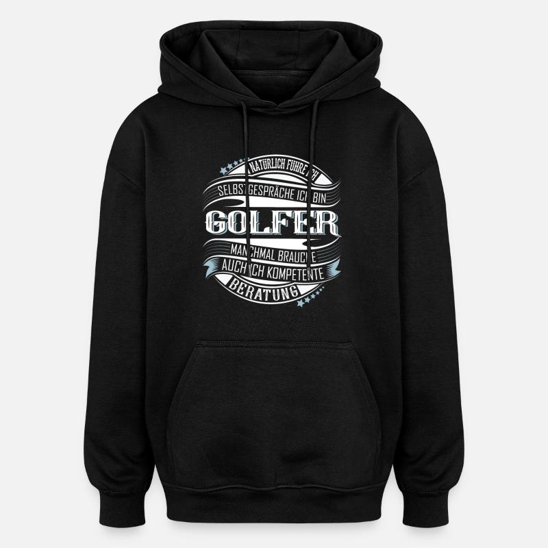 Golfer Golf - Oversized Unisex Hoodie - Schwarz