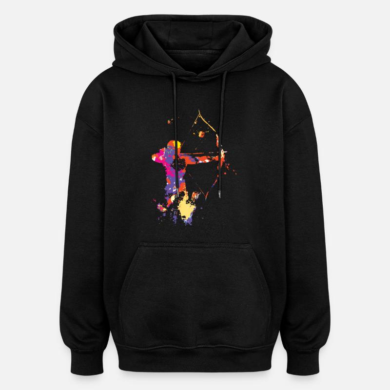 Bogenschießen - Oversized Unisex Hoodie - Schwarz