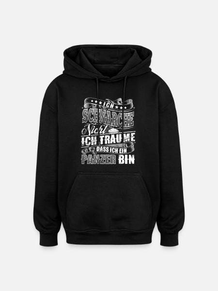 Panzer - Oversized Unisex Hoodie - Schwarz