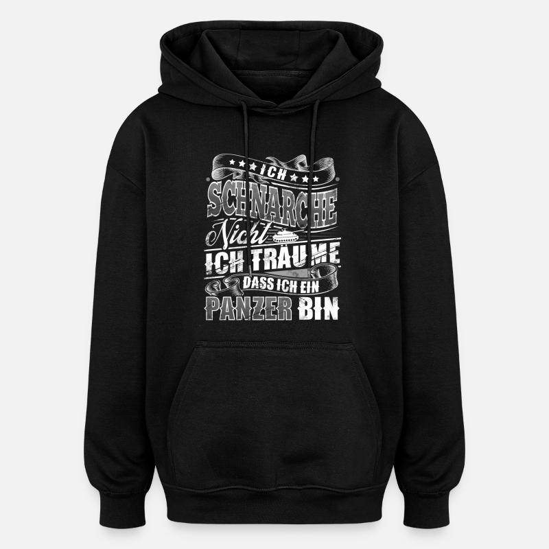 Panzer - Oversized Unisex Hoodie - Schwarz