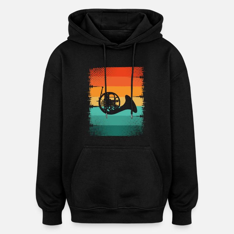 Bugle - Oversized Unisex Hoodie - black
