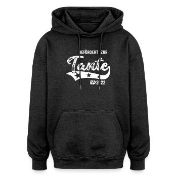 Befördert zur Tante 2022 Babyfüße - Oversized Unisex Hoodie - Anthrazit - Vorne - Noah (186cm)