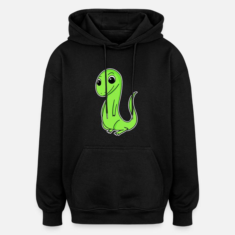 Eidechse - Oversized Unisex Hoodie - Schwarz