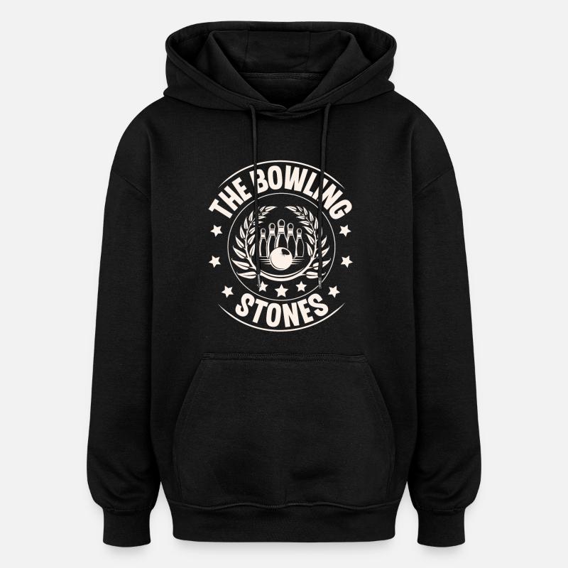 Bowling - Sweat à capuche oversize unisexe - noir