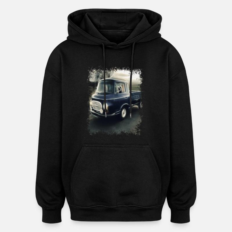 Barkas Pritsche - Oversized Unisex Hoodie - Schwarz