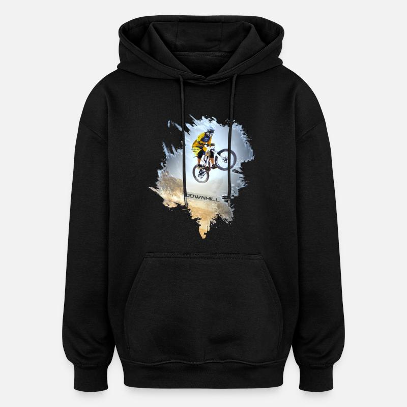 VTT | Vététistes | Descente - Sweat à capuche oversize unisexe - noir