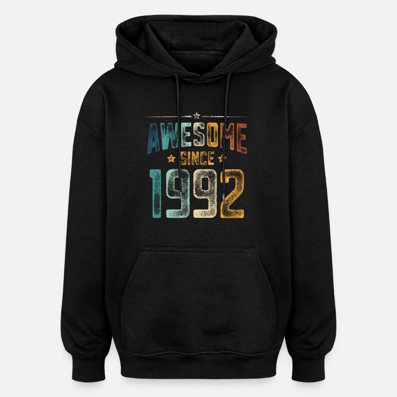 1992 Naissance Année de naissance - Sweat à capuche oversize unisexe - noir