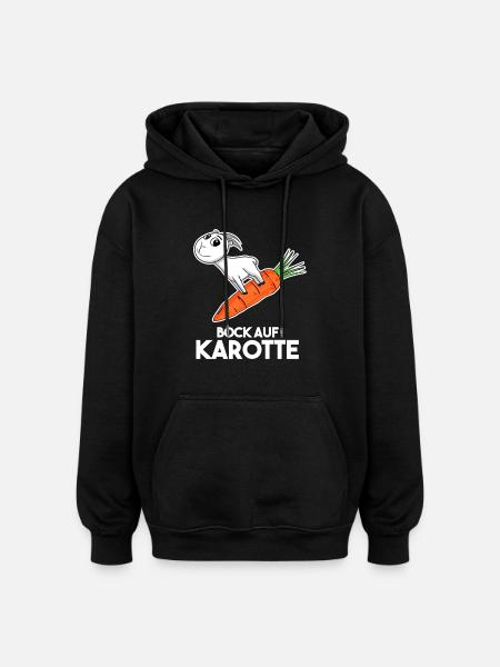 Karotte Ziege Ziegenbock - Oversized Unisex Hoodie - Schwarz