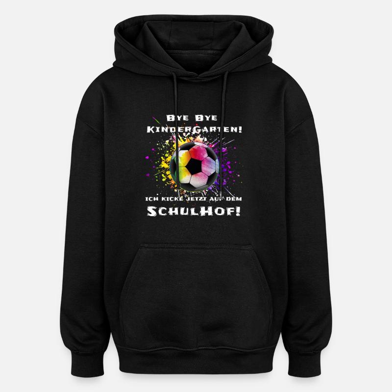 Fußball Schulanfang Geschenk - Oversized Unisex Hoodie - Schwarz