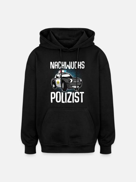 Nachwuchs Polizist - Oversized Unisex Hoodie - Schwarz
