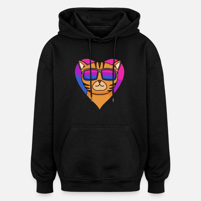 Bisexuell Bengalkatze Katze Geschenk - Oversized Unisex Hoodie - Schwarz