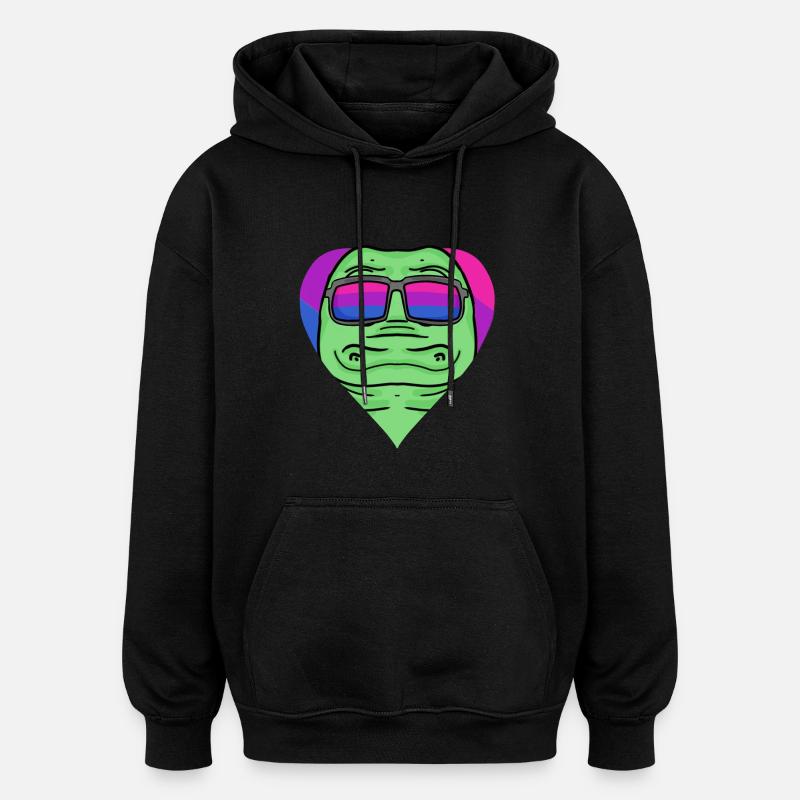 Cadeau crocodile bisexuel - Sweat à capuche oversize unisexe - noir