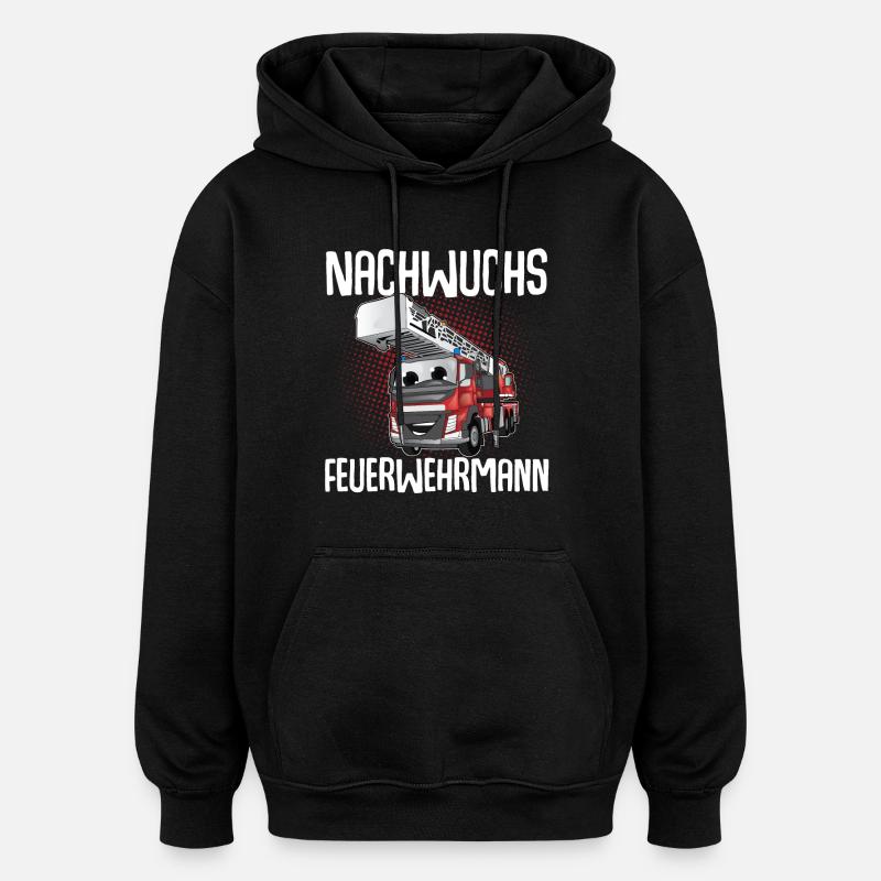 Nachwuchs Feuerwehrmann - Oversized Unisex Hoodie - Schwarz