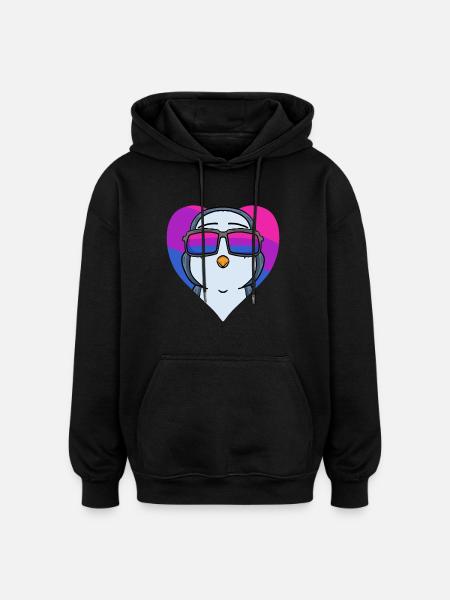 Bisexuell Pinguin Geschenk - Oversized Unisex Hoodie - Schwarz