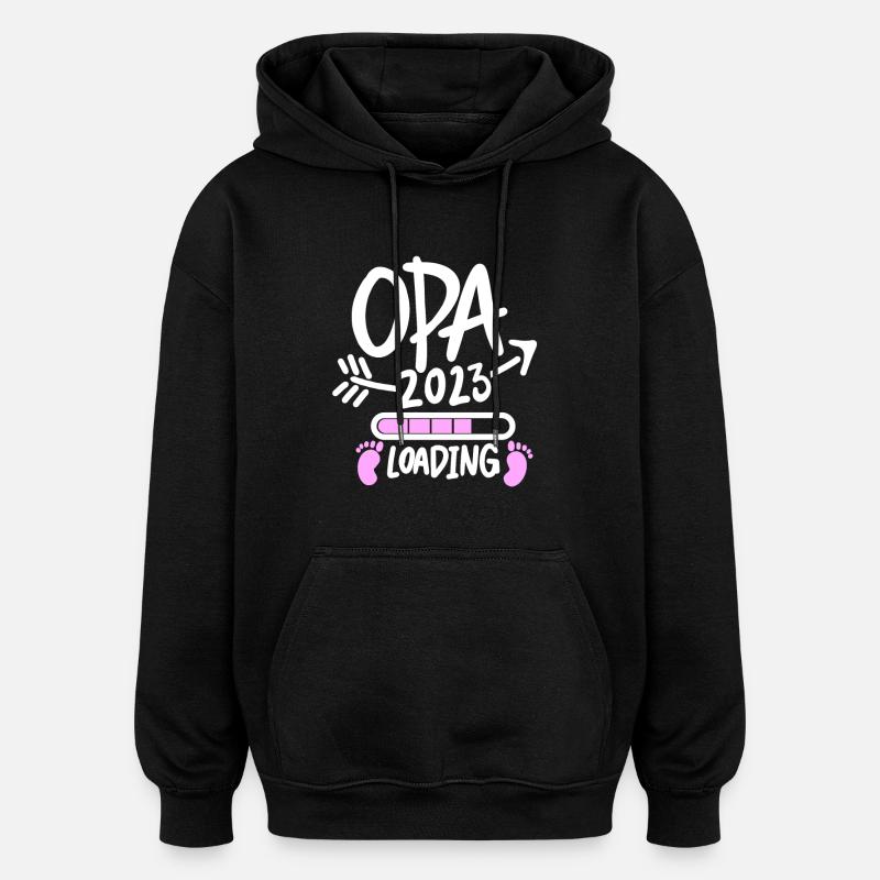 Opa 2023 loading - Oversized Unisex Hoodie - Schwarz